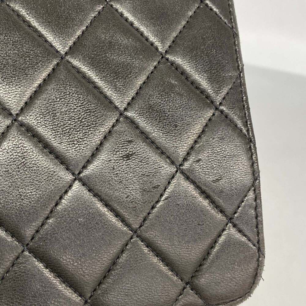 Chanel Matelassé Chain Shoulder Bag, Lambskin, Black, Women's - Picture 10 of 11